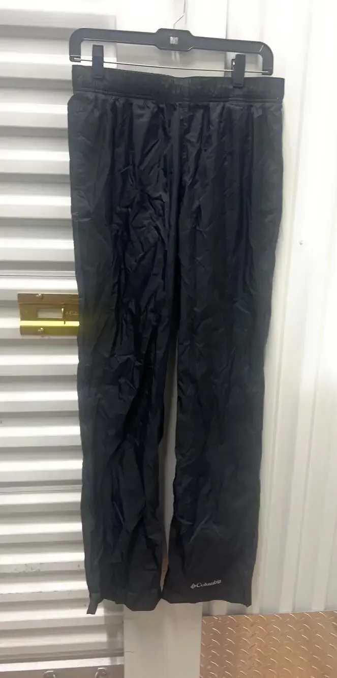 Columbia Sportswear Company Men's Black Nylon Rain Pants Size Small Regular